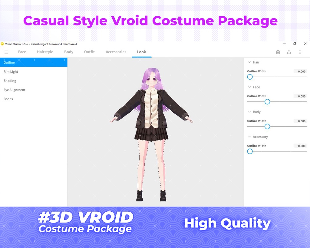 3D VRoid Outfit Pack Cozy & Elegant Casual Fashion for VRoid Models | VRoid Clothes, VRoid Costume, VRoid Fashion