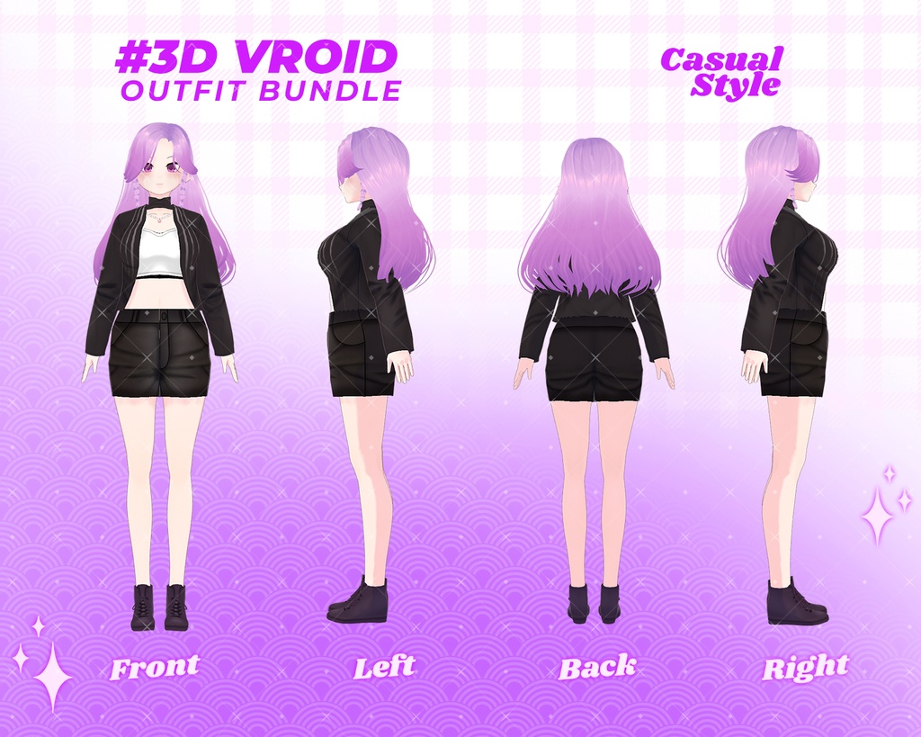 3D VRoid Outfit Pack Cozy & Stylish Casual Wear for VRoid Models | VRoid Clothes, VRoid Costume, VRoid Fashion