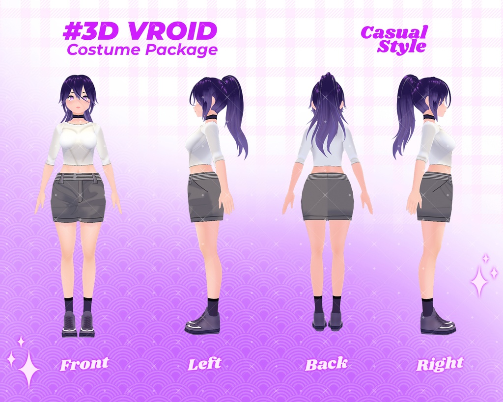 3D VRoid Outfit Pack Cozy & Stylish Casual Wear for VRoid Models | VRoid Clothes, VRoid Costume, VRoid Fashion
