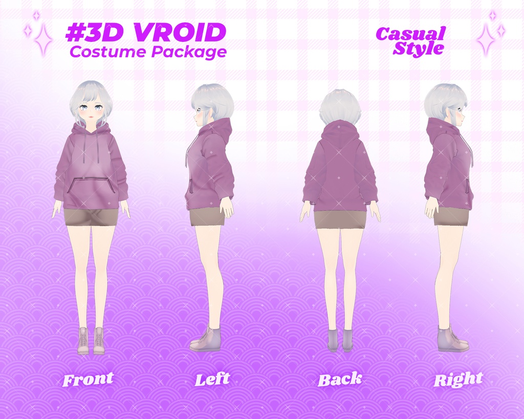 3D VRoid Outfit Pack Cozy & Stylish Casual Wear for VRoid Models | VRoid Clothes, VRoid Costume, VRoid Fashion