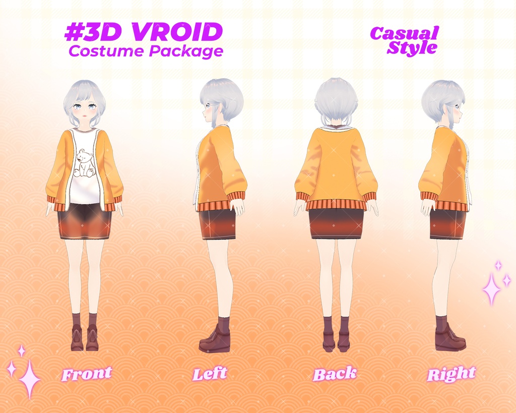 3D VRoid Outfit Pack Cozy & Stylish Casual Clothes for VRoid Models | VRoid Clothes, VRoid Costume, VRoid Fashion