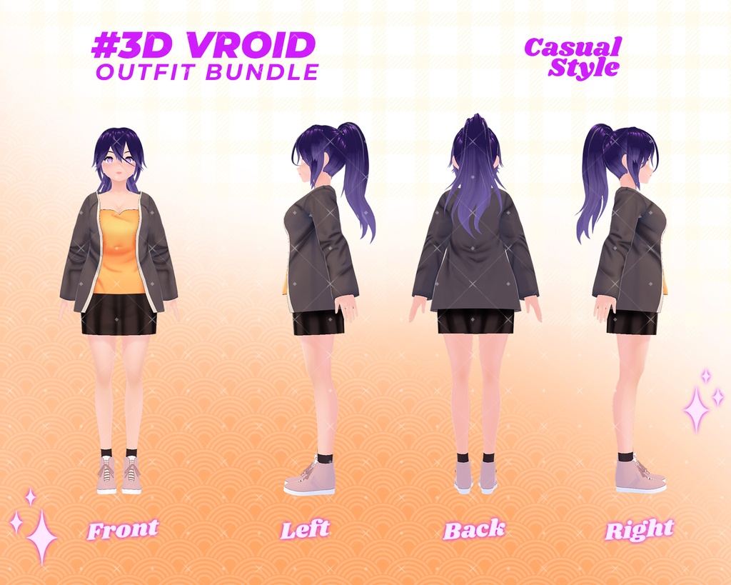 3D VRoid Outfit Pack Cozy & Stylish Casual Clothes for VRoid Models | VRoid Clothes, VRoid Costume, VRoid Fashion