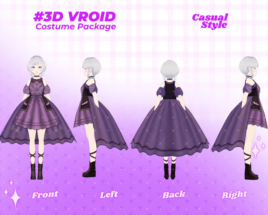 3D VRoid Outfit Pack Cozy & Stylish Everyday Wear for VRoid Models | VRoid Clothes, VRoid Costume, VRoid Fashion