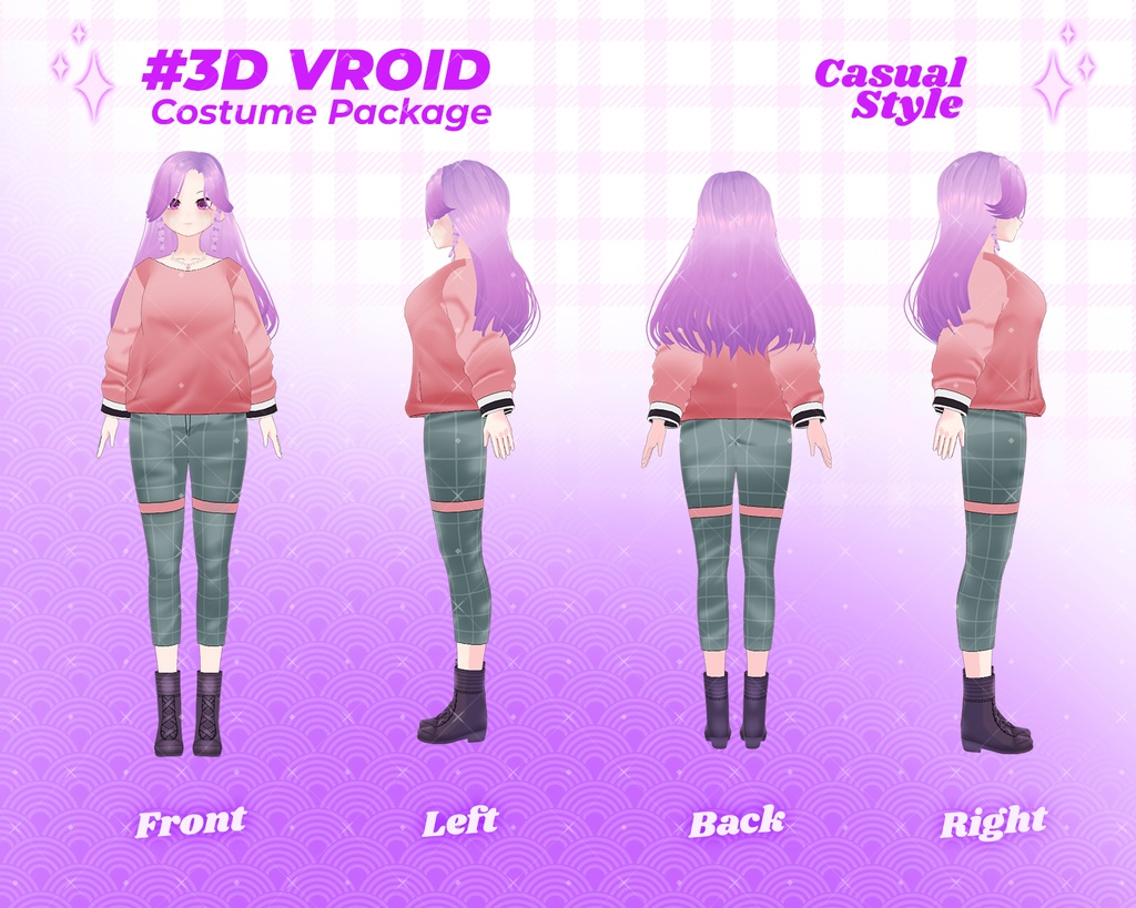 3D VRoid Outfit Pack Cozy & Stylish Everyday Wear for VRoid Models | VRoid Clothes, VRoid Costume, VRoid Fashion