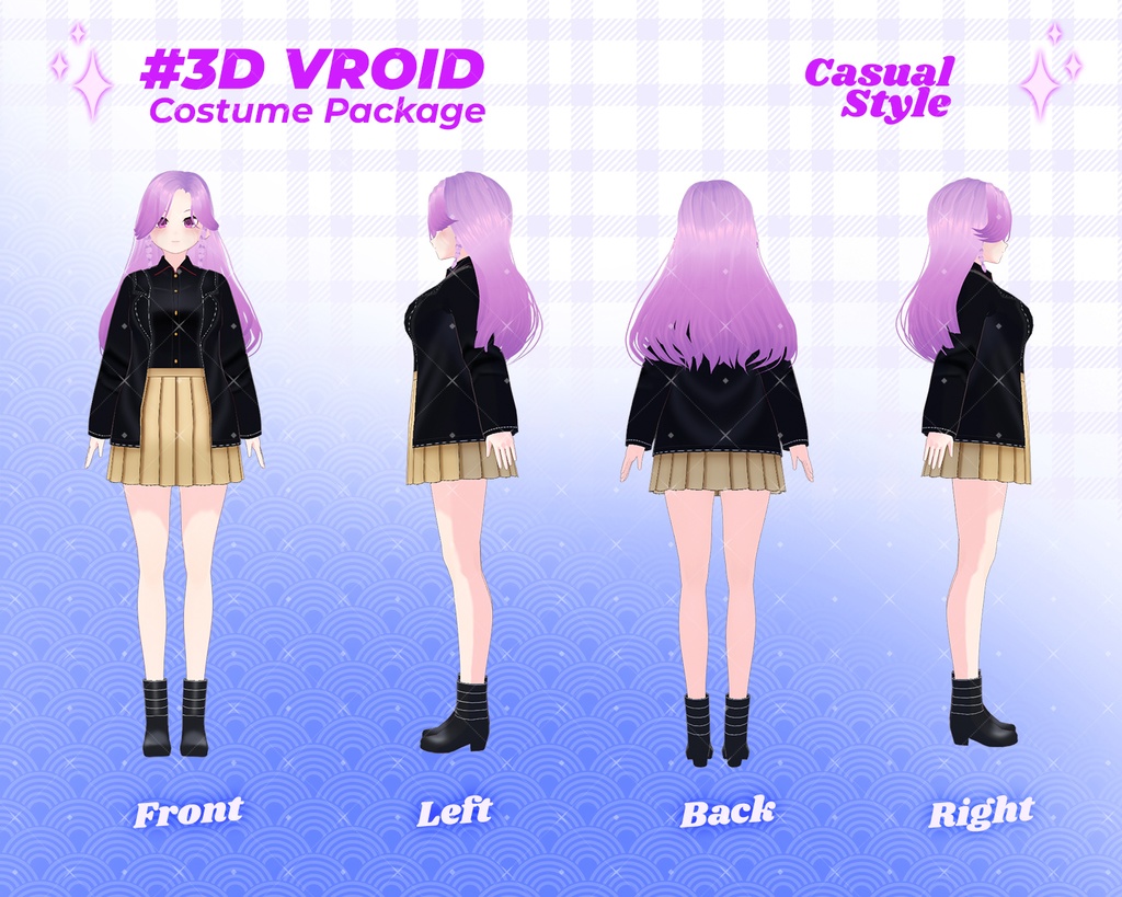 3D VRoid Outfit Pack Elegant Chic Formal Wear for VRoid Models | VRoid Clothes, VRoid Costume, VRoid Fashion