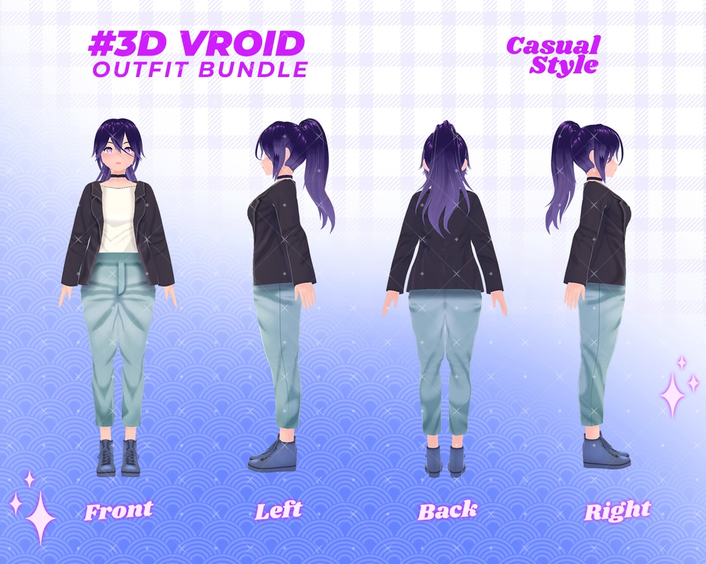 3D VRoid Outfit Pack Elegant Chic Formal Wear for VRoid Models | VRoid Clothes, VRoid Costume, VRoid Fashion