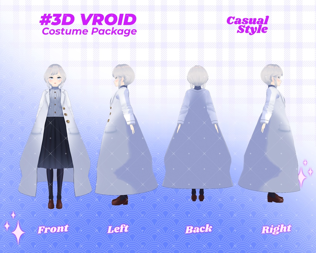 3D VRoid Outfit Pack Elegant Chic Formal Wear for VRoid Models | VRoid Clothes, VRoid Costume, VRoid Fashion