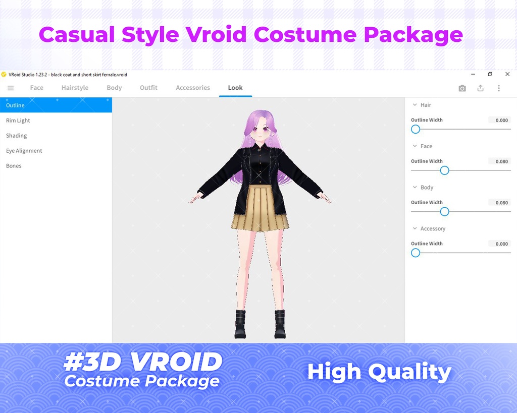 3D VRoid Outfit Pack Elegant Chic Formal Wear for VRoid Models | VRoid Clothes, VRoid Costume, VRoid Fashion