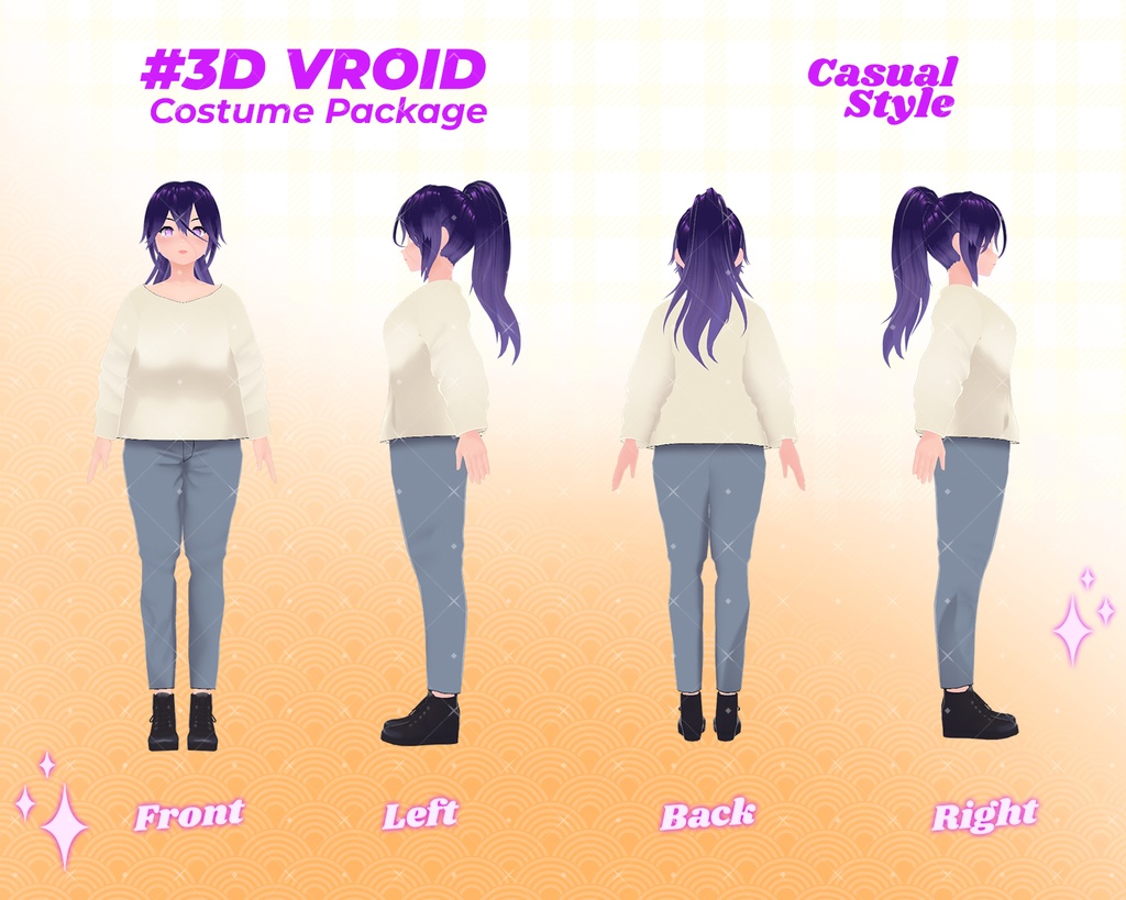 3D VRoid Outfit Pack Sporty & Casual Athleisure Wear for VRoid Models | VRoid Clothes, VRoid Costume, VRoid Fashion