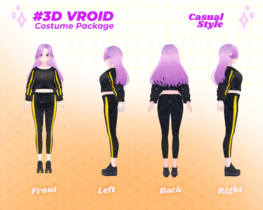 3D VRoid Outfit Pack Sporty & Casual Athleisure Wear for VRoid Models | VRoid Clothes, VRoid Costume, VRoid Fashion