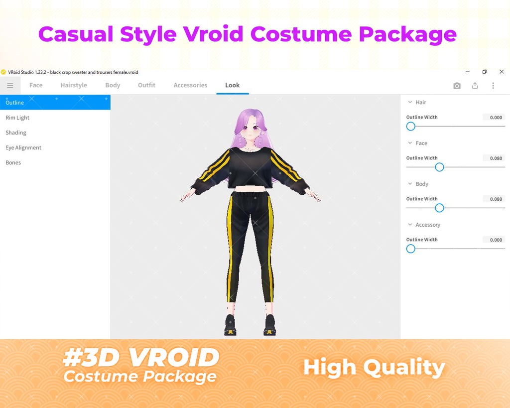 3D VRoid Outfit Pack Sporty & Casual Athleisure Wear for VRoid Models | VRoid Clothes, VRoid Costume, VRoid Fashion