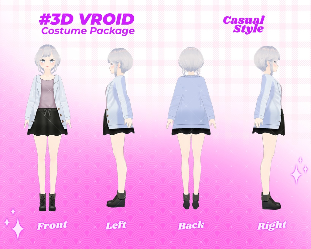 3D VRoid Outfit Pack Elegant & Chic Long Coat Fashion for VRoid Models | VRoid Clothes, VRoid Costume, VRoid Fashion