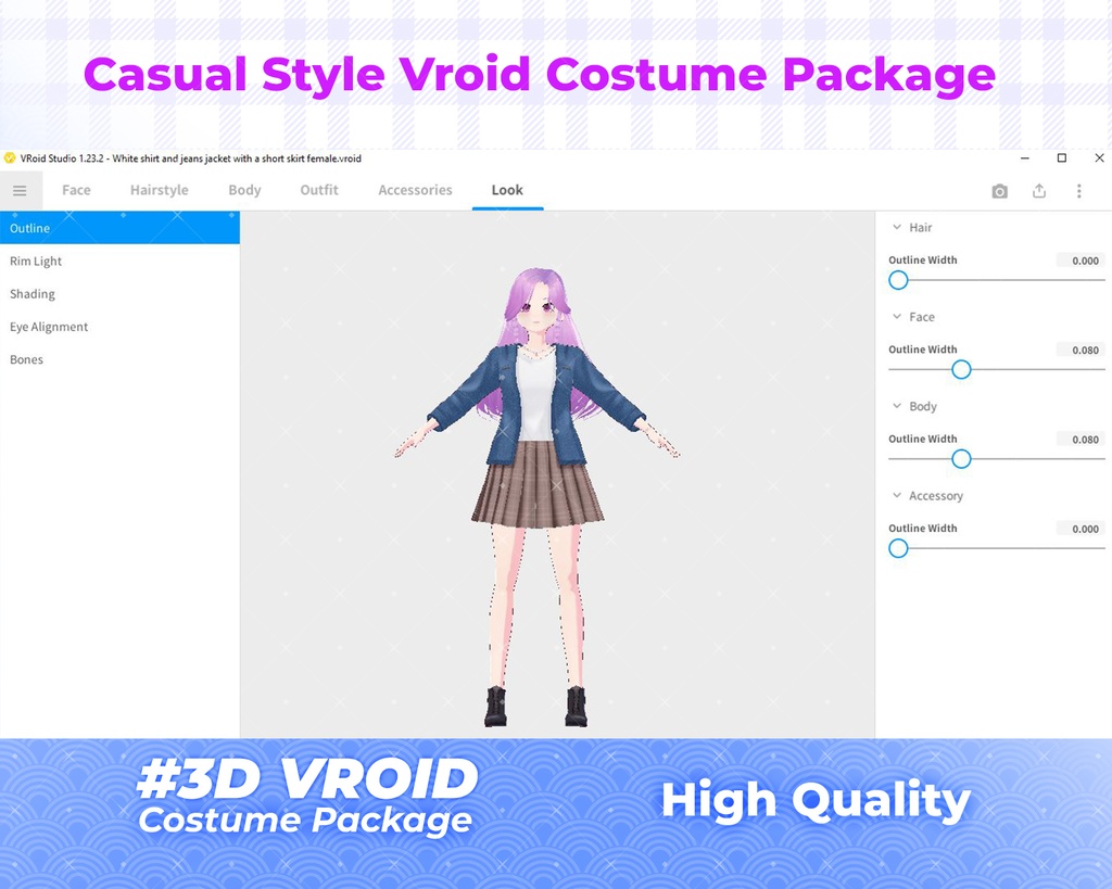 3D VRoid Outfit Pack Chic & Comfy Casual Wear for VRoid Models | VRoid Clothes, VRoid Costume, VRoid Fashion