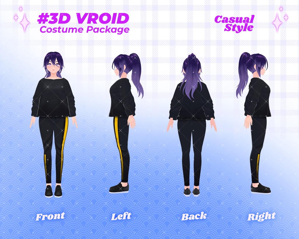 3D VRoid Outfit Pack Chic & Comfy Casual Wear for VRoid Models | VRoid Clothes, VRoid Costume, VRoid Fashion