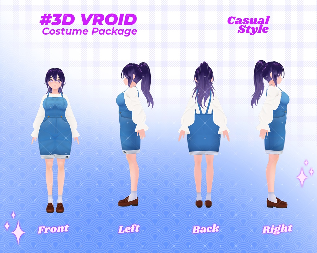 3D VRoid Outfit Pack Gothic, Cute & Casual Styles for VRoid Models | VRoid Clothes, VRoid Costume, VRoid Fashion