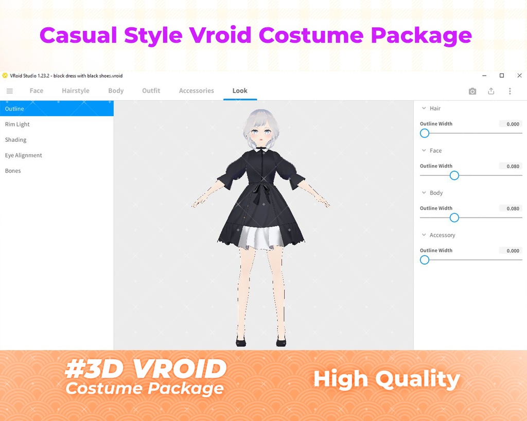 3D VRoid Outfit Pack Elegant & Chic Everyday Wear for VRoid Models | VRoid Clothes, VRoid Costume, VRoid Fashion