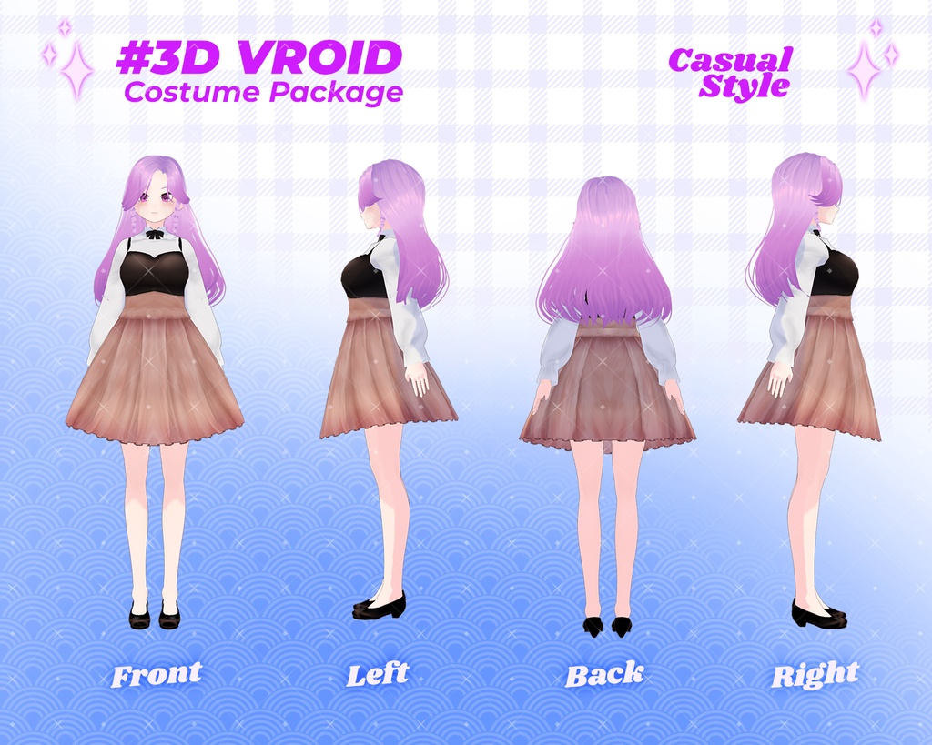 3D VRoid Outfit Pack Elegant & Minimalist Casualwear for VRoid Models | VRoid Clothes, VRoid Costume, VRoid Fashion