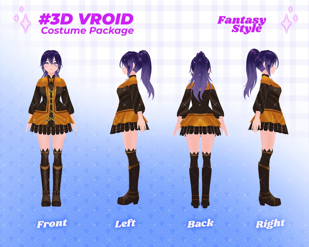 3D VRoid Outfit Pack Enchanted Fantasy Dresses for VRoid Models | VRoid Clothes, VRoid Costume, VRoid Fashion