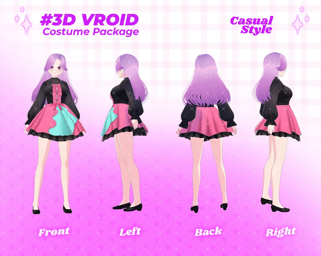 3D VRoid Outfit Pack Elegant Gothic & Lolita Dresses for VRoid Models | VRoid Clothes, VRoid Costume, VRoid Fashion