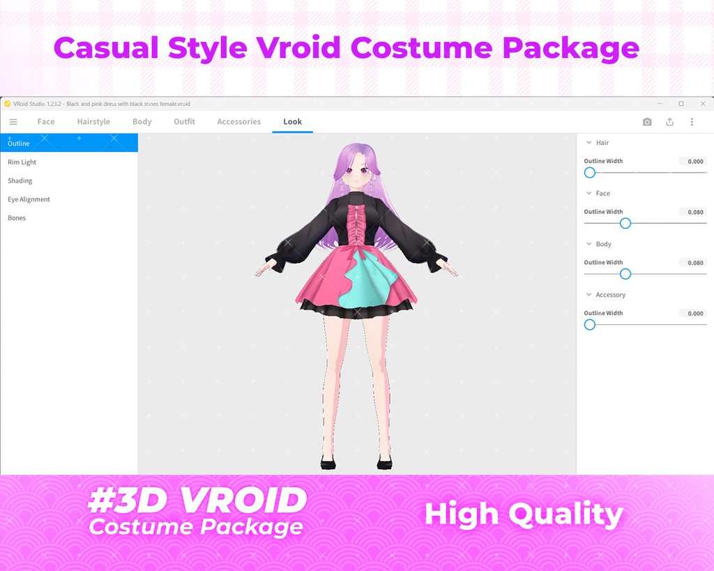 3D VRoid Outfit Pack Elegant Gothic & Lolita Dresses for VRoid Models | VRoid Clothes, VRoid Costume, VRoid Fashion