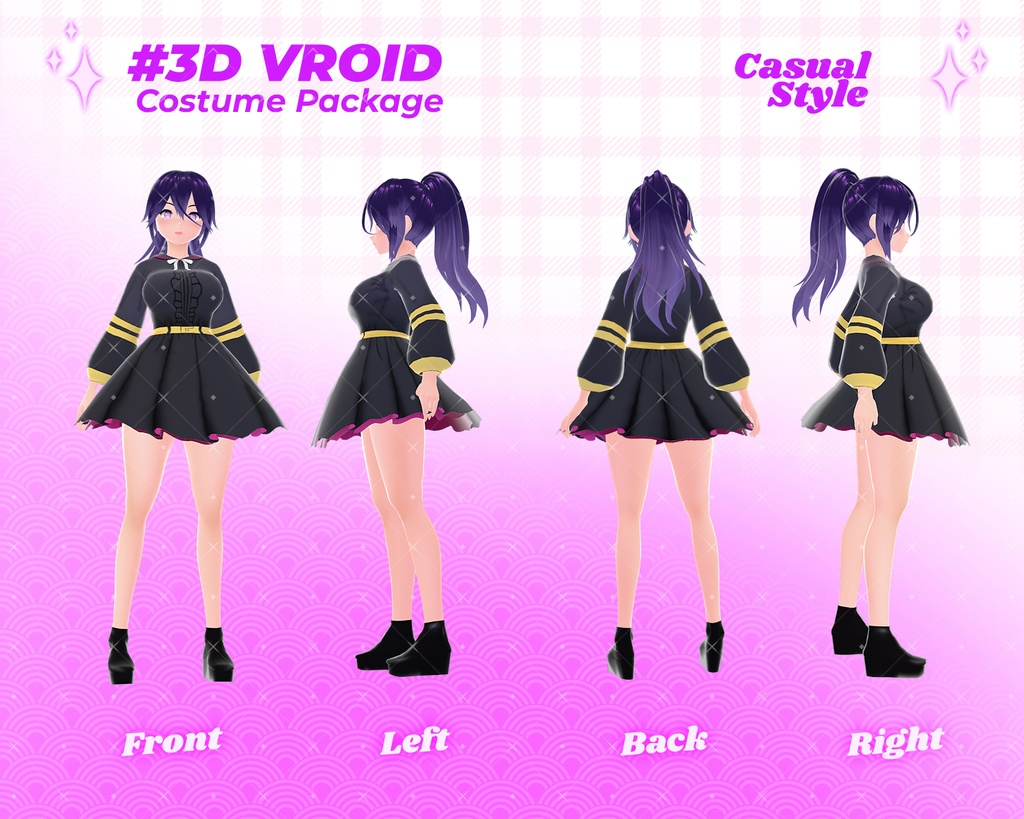 3D VRoid Outfit Pack Elegant & Stylish Lolita Dresses for VRoid Models | VRoid Clothes, VRoid Costume, VRoid Fashion