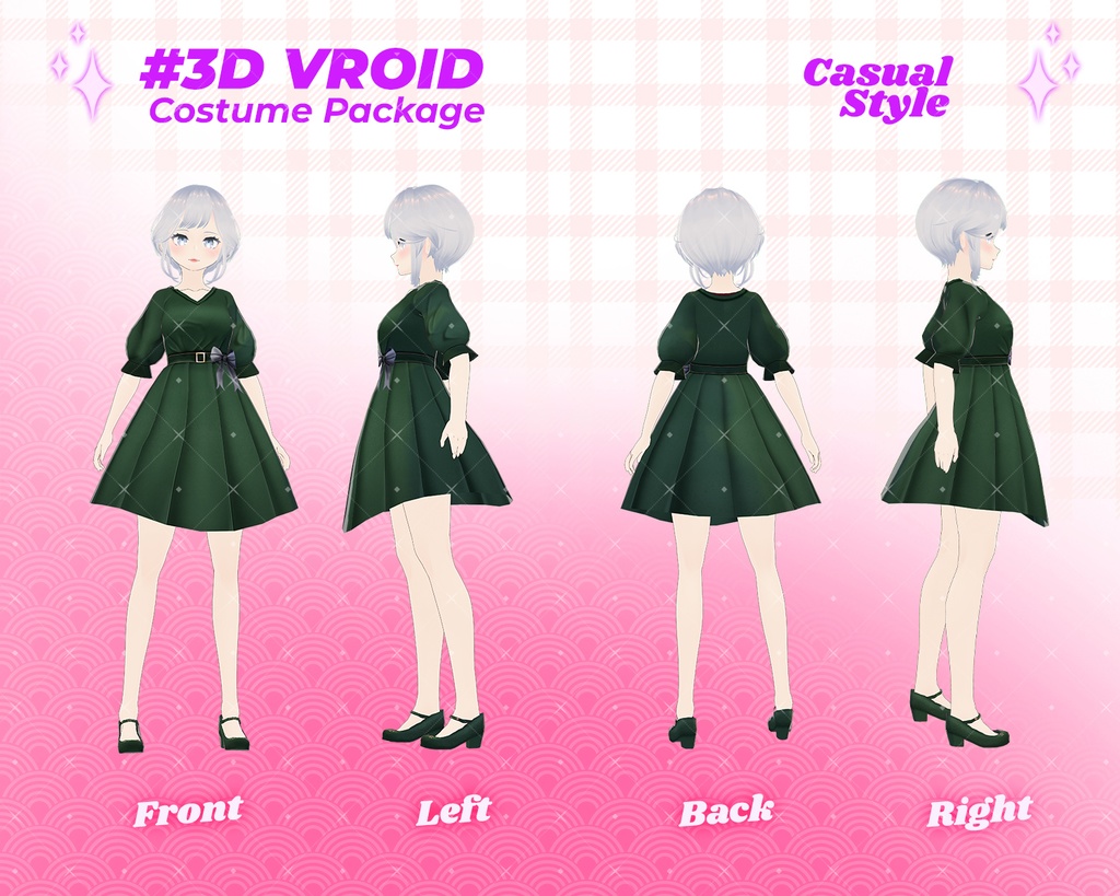 3D VRoid Outfit Pack Classic & Chic Dresses for VRoid Models | VRoid Clothes, VRoid Costume, VRoid Fashion