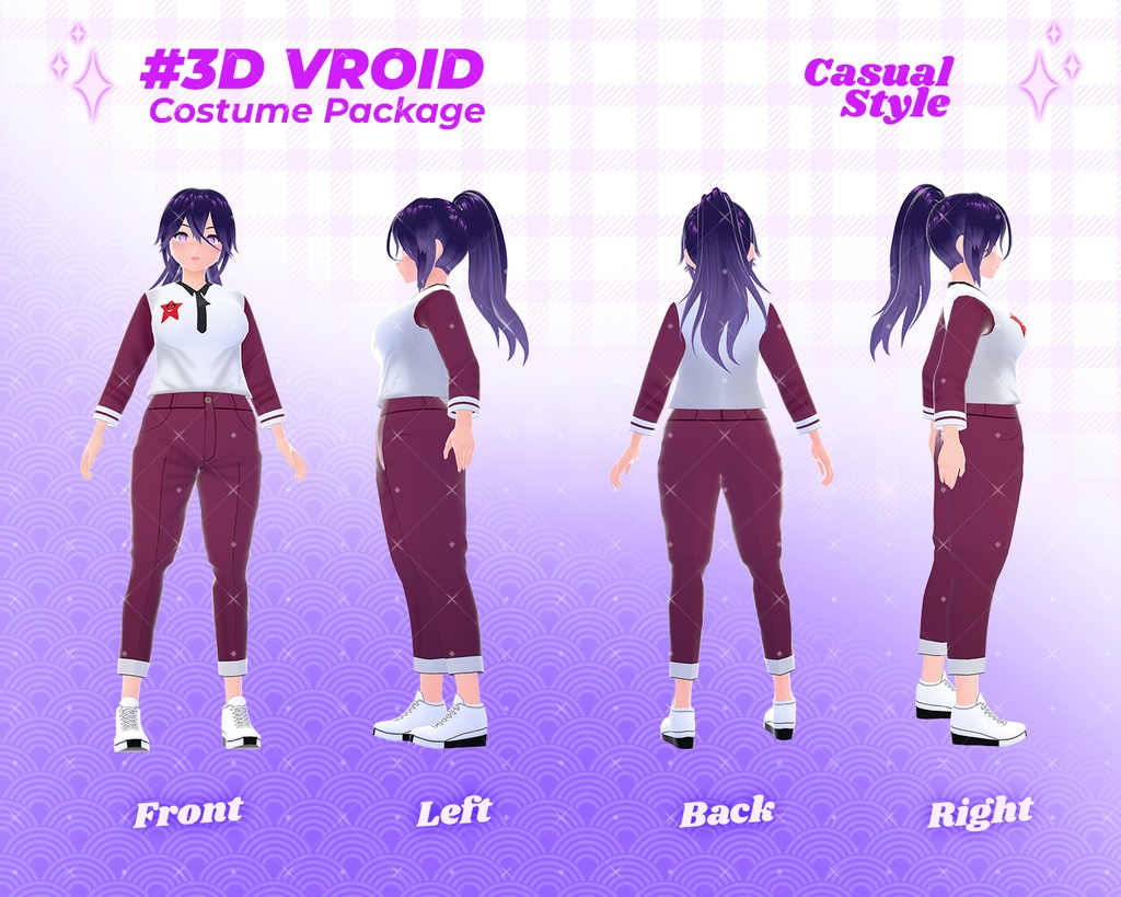 3D VRoid Outfit Pack Stylish & Elegant Uniforms for VRoid Models | VRoid Clothes, VRoid Costume, VRoid Fashion