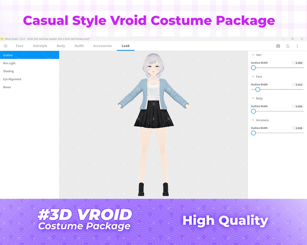 3D VRoid Outfit Pack Stylish & Elegant Uniforms for VRoid Models | VRoid Clothes, VRoid Costume, VRoid Fashion