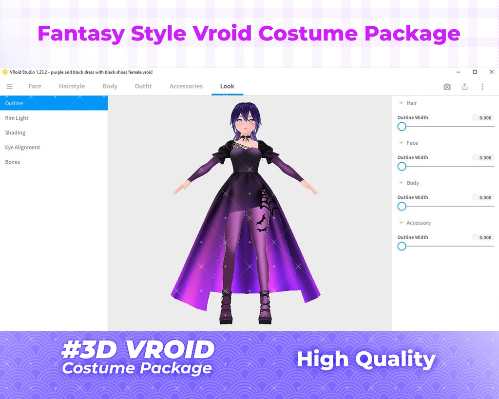 3D VRoid Outfit Pack Elegant & Fantasy-Themed Dresses for VRoid Models | VRoid Clothes, VRoid Costume, VRoid Fashion