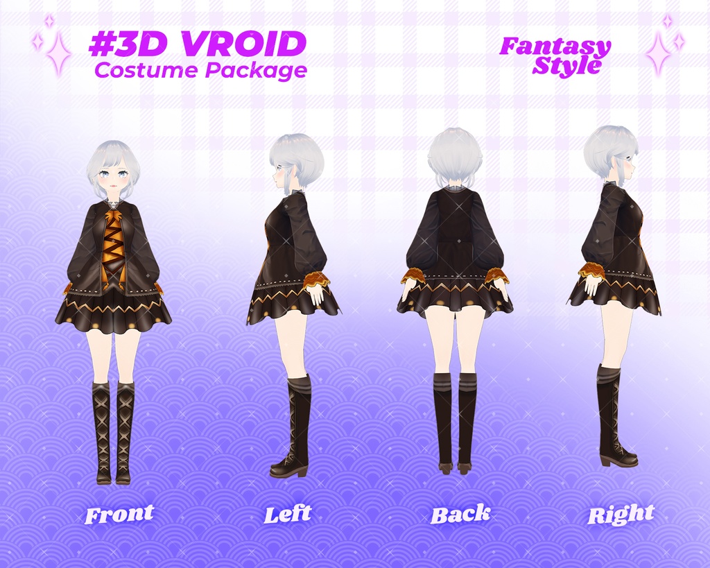 3D VRoid Outfit Pack Fantasy & Enchanted Dresses for VRoid Models | VRoid Clothes, VRoid Costume, VRoid Fashion