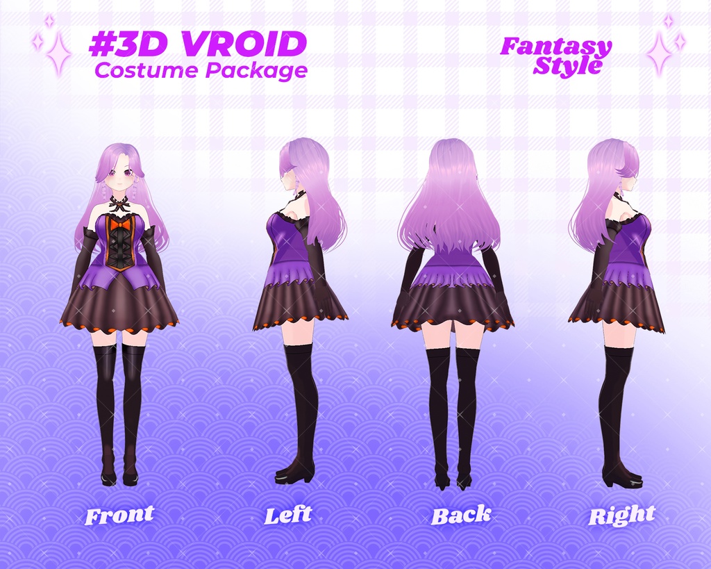 3D VRoid Outfit Pack Spooky & Enchanted Halloween Costumes for VRoid Models | VRoid Clothes, VRoid Costume, VRoid Fashion