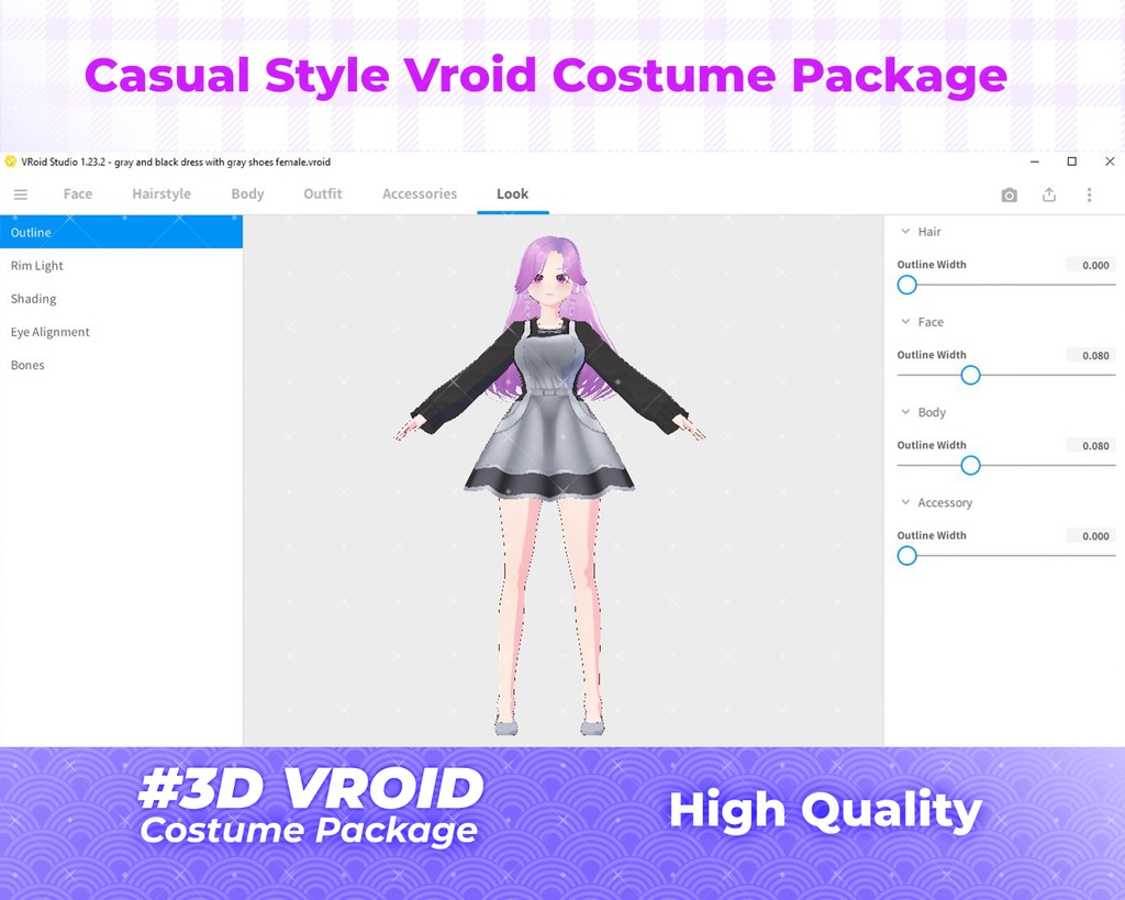 3D VRoid Outfit Pack Elegant & Soft Pastel Fashion for VRoid Models | VRoid Clothes, VRoid Costume, VRoid Fashion