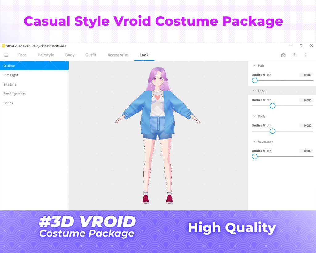 3D VRoid Outfit Pack Cozy & Cute Casual Fashion for VRoid Models | VRoid Clothes, VRoid Costume, VRoid Fashion