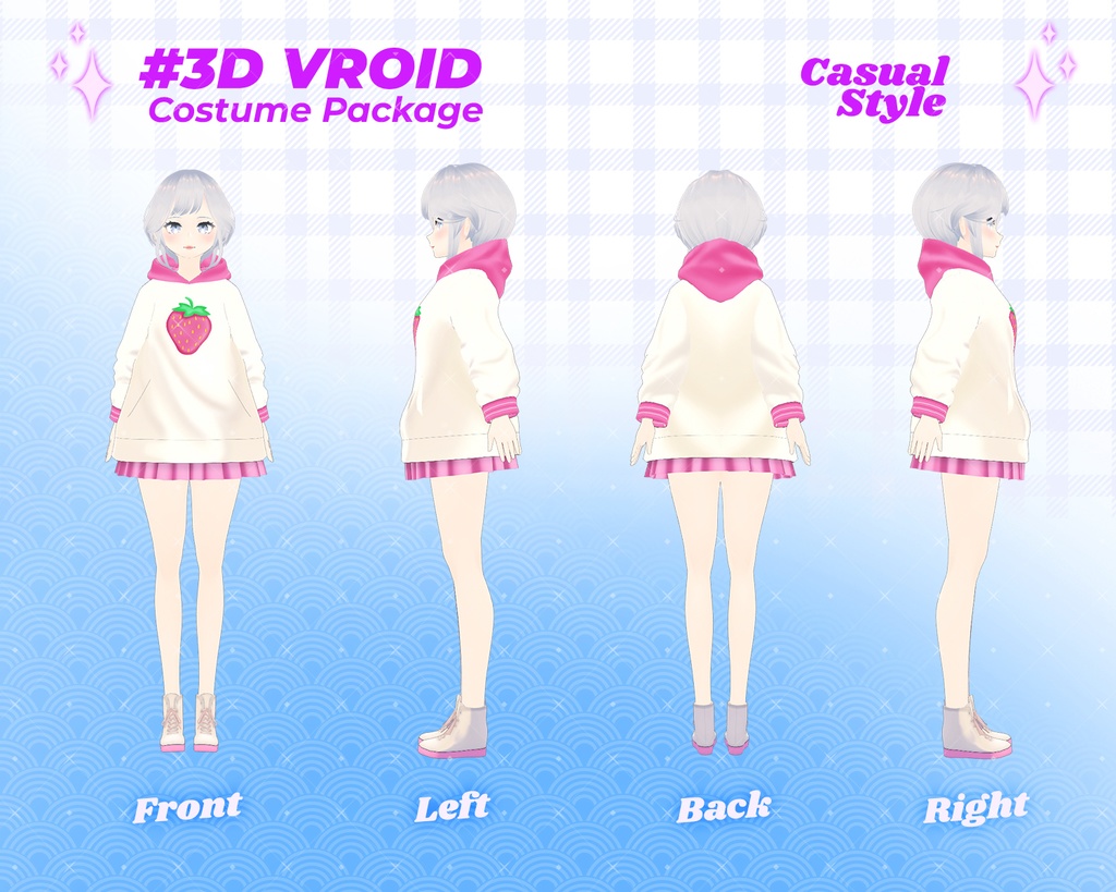 3D VRoid Outfit Pack Cute & Elegant Casual Fashion for VRoid Models | VRoid Clothes, VRoid Costume, VRoid Fashion