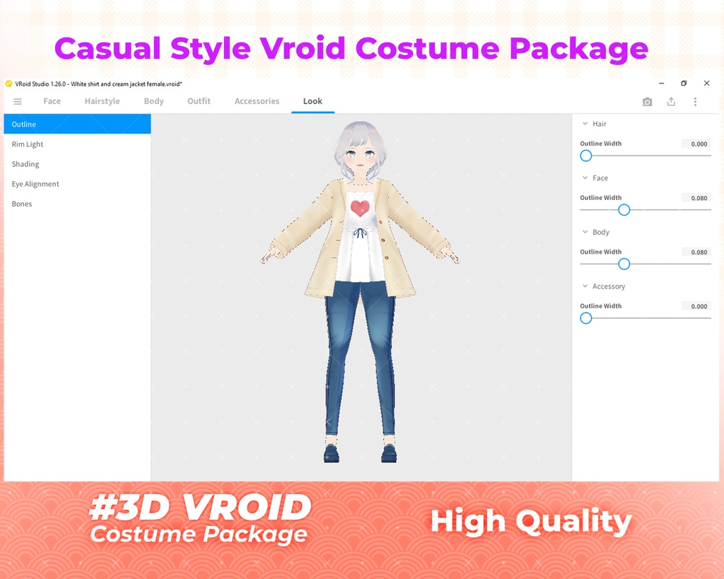 3D VRoid Outfit Pack Soft & Cozy Casual Wear for VRoid Models | VRoid Clothes, VRoid Costume, VRoid Fashion