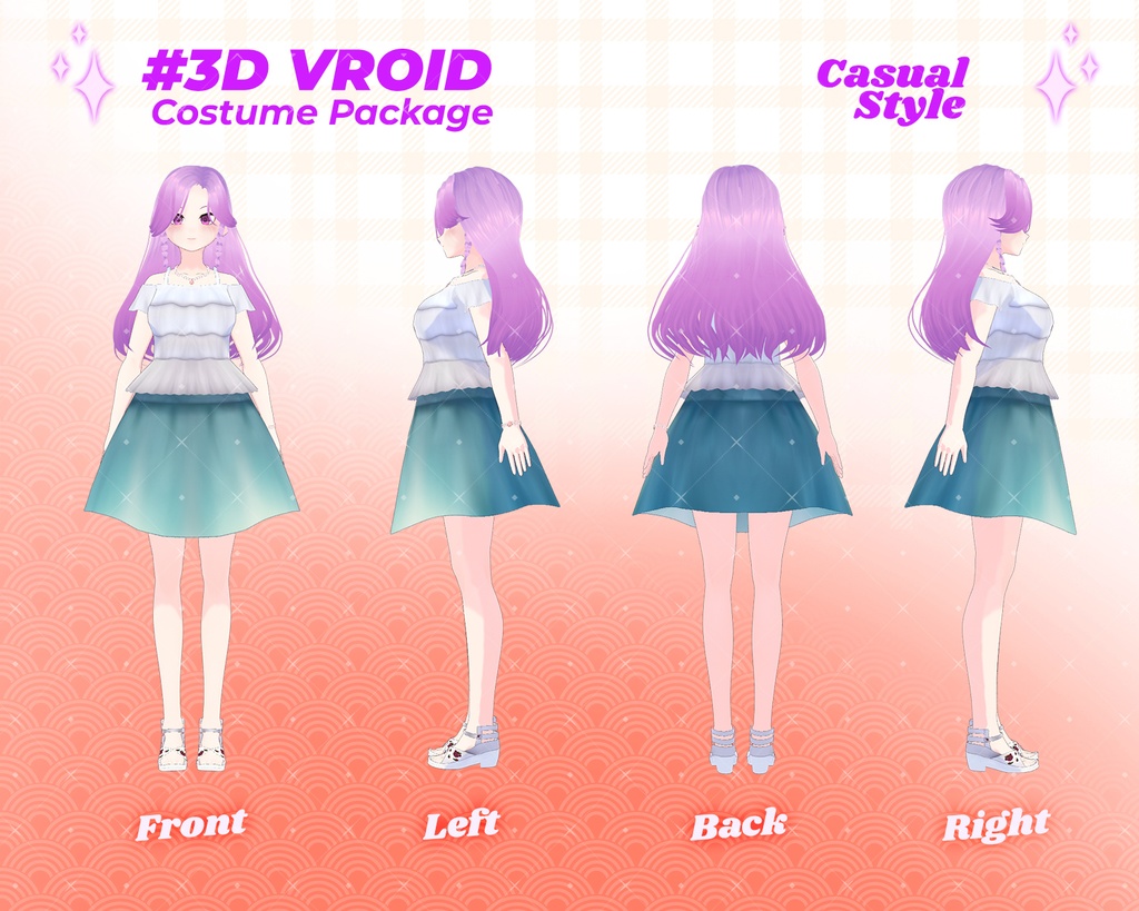 3D VRoid Outfit Pack Soft & Cozy Casual Wear for VRoid Models | VRoid Clothes, VRoid Costume, VRoid Fashion
