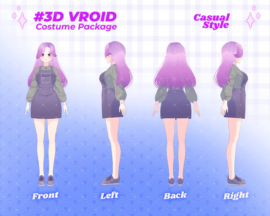 3D VRoid Outfit Pack Minimalist & Chic Dark Casual Wear for VRoid Models | VRoid Clothes, VRoid Costume, VRoid Fashion