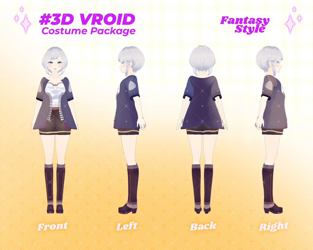 3D VRoid Outfit Pack Adventurer & Fantasy Warrior Clothes for VRoid Models | VRoid Clothes, VRoid Costume, VRoid Fashion