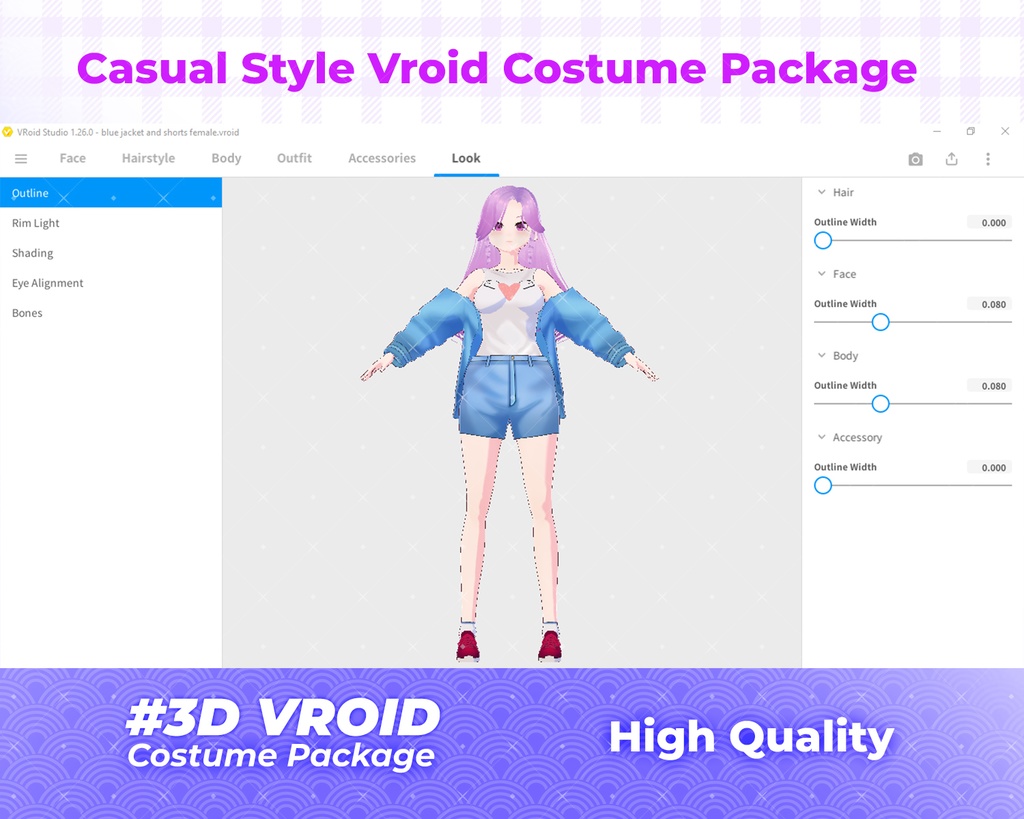 3D VRoid Outfit Pack Cozy & Modern Casual Clothes for VRoid Models | VRoid Clothes, VRoid Costume, VRoid Fashion