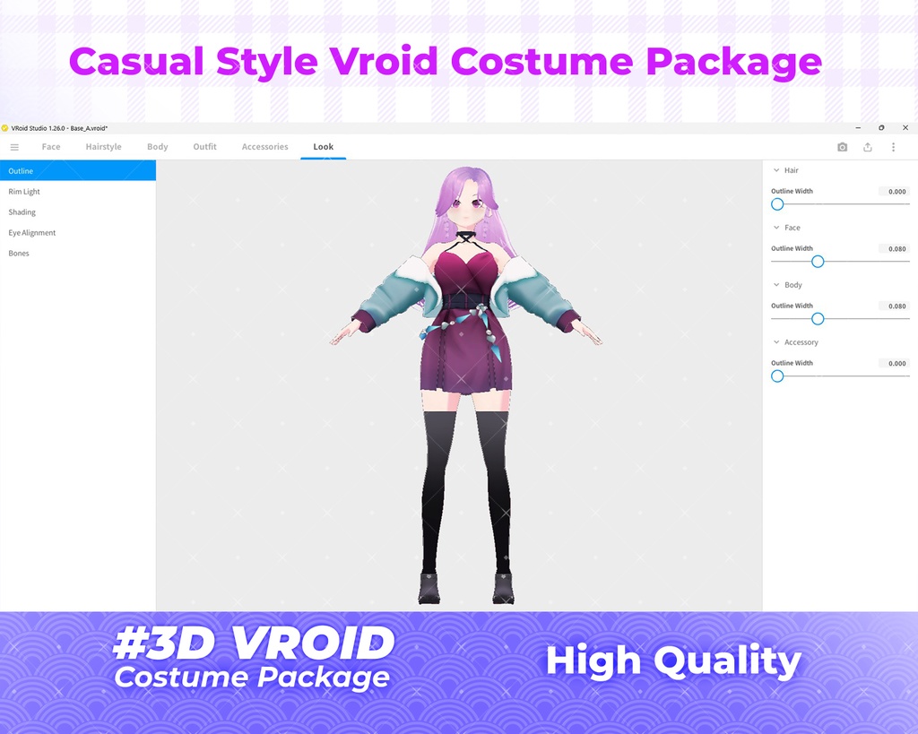 3D VRoid Outfit Pack Stylish & Elegant Fantasy-Inspired Fashion for VRoid Models | VRoid Clothes, VRoid Costume, VRoid Fashion
