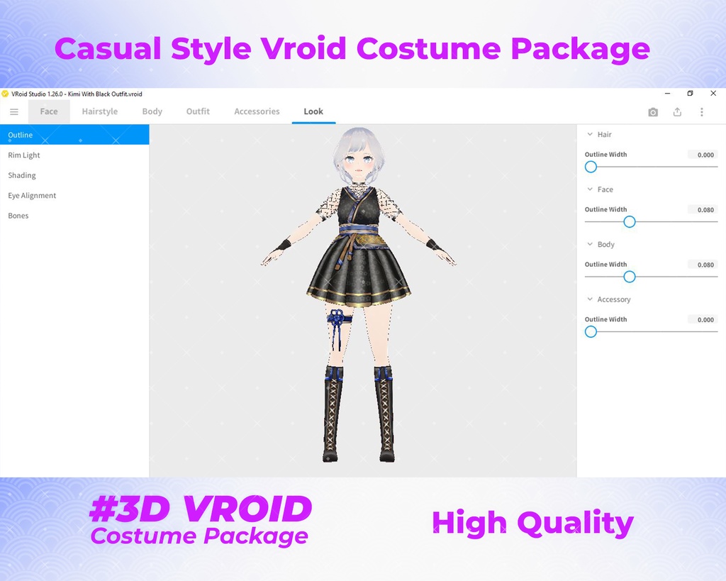3D VRoid Outfit Pack Stylish & Bold Casual Wear for VRoid Models | VRoid Clothes, VRoid Costume, VRoid Fashion