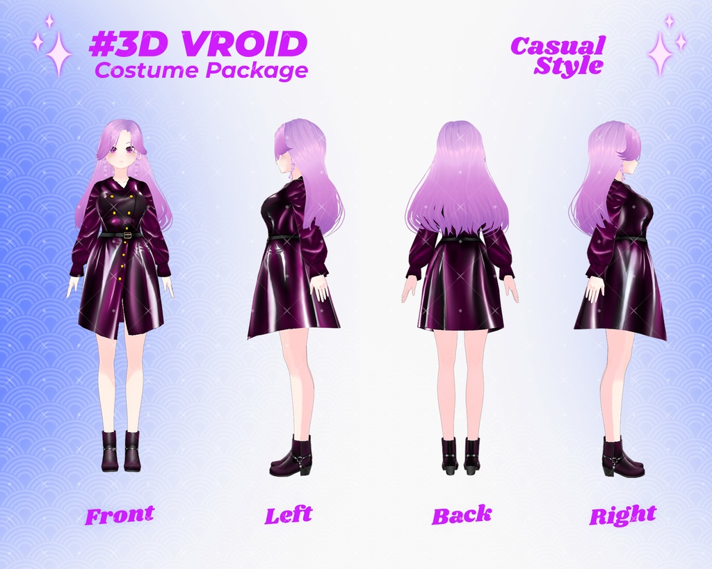 3D VRoid Outfit Pack Stylish & Trendy Casual Wear for VRoid Models | VRoid Clothes, VRoid Costume, VRoid Fashion