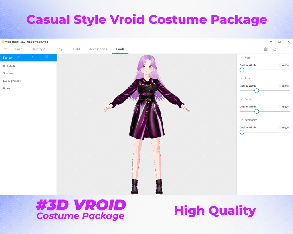 3D VRoid Outfit Pack Stylish & Trendy Casual Wear for VRoid Models | VRoid Clothes, VRoid Costume, VRoid Fashion