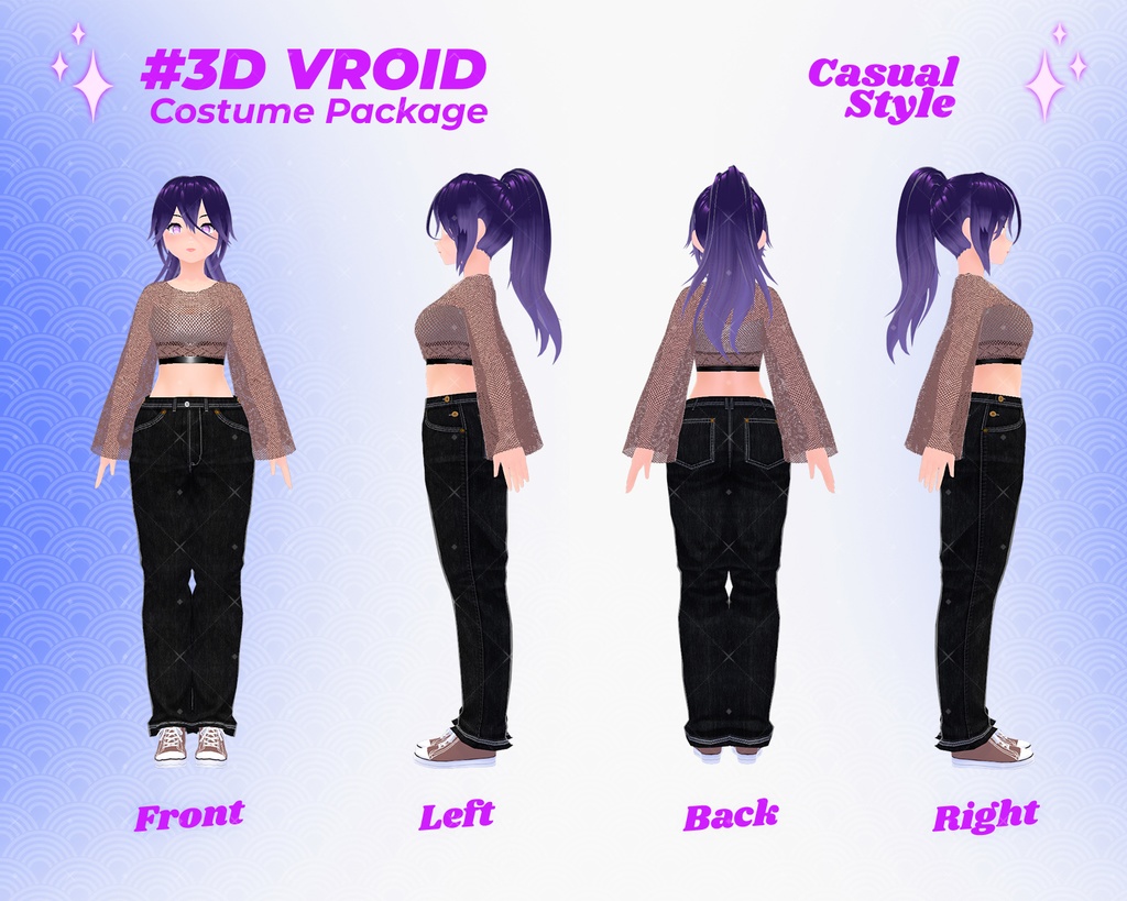 3D VRoid Outfit Pack Cozy & Chic Casual Wear for VRoid Models | VRoid Clothes, VRoid Costume, VRoid Fashion