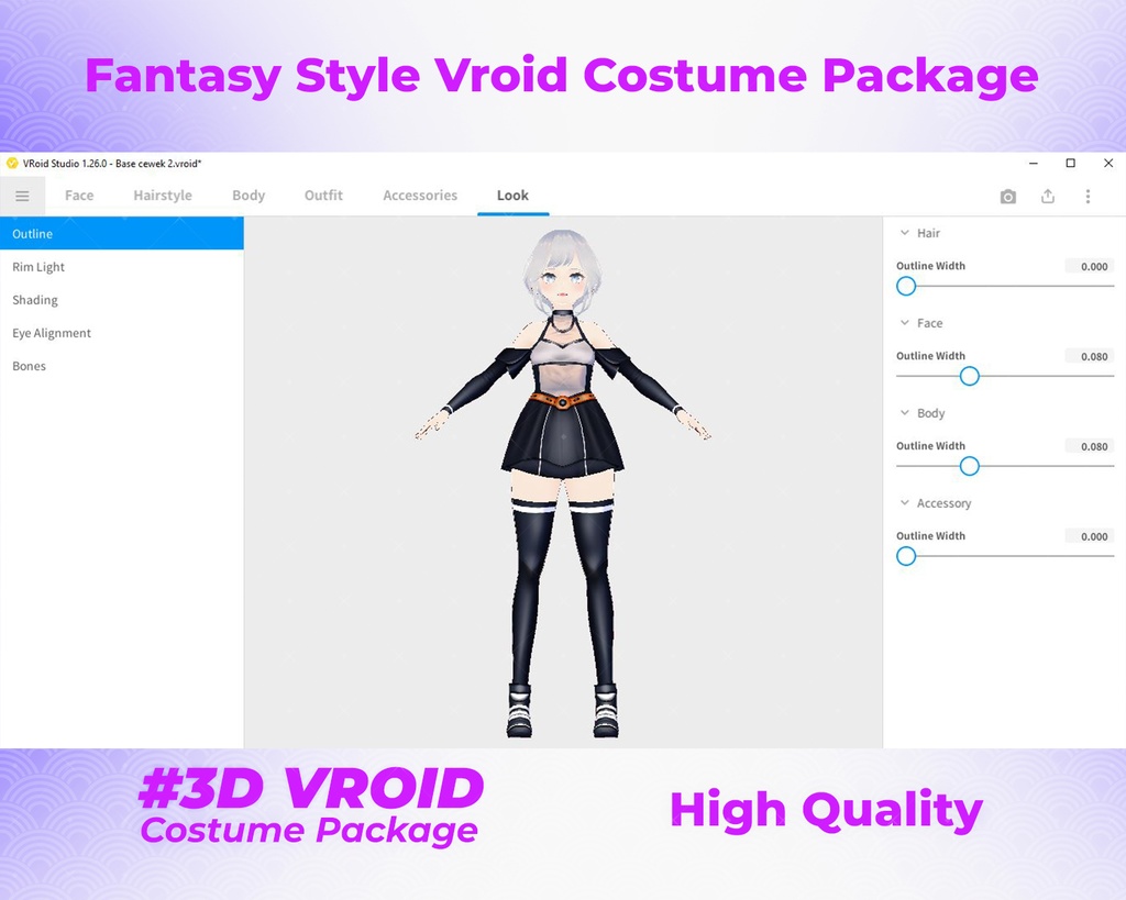 3D VRoid Outfit Pack Fantasy Warrior & Magical Attire for VRoid Models | VRoid Armor, VRoid Battle Costume, VRoid Fantasy Fashion
