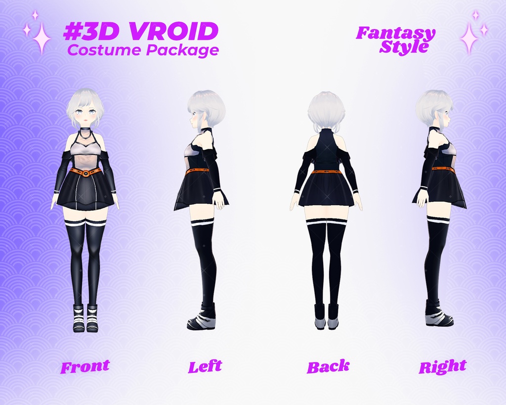 3D VRoid Outfit Pack Fantasy Warrior & Magical Attire for VRoid Models | VRoid Armor, VRoid Battle Costume, VRoid Fantasy Fashion