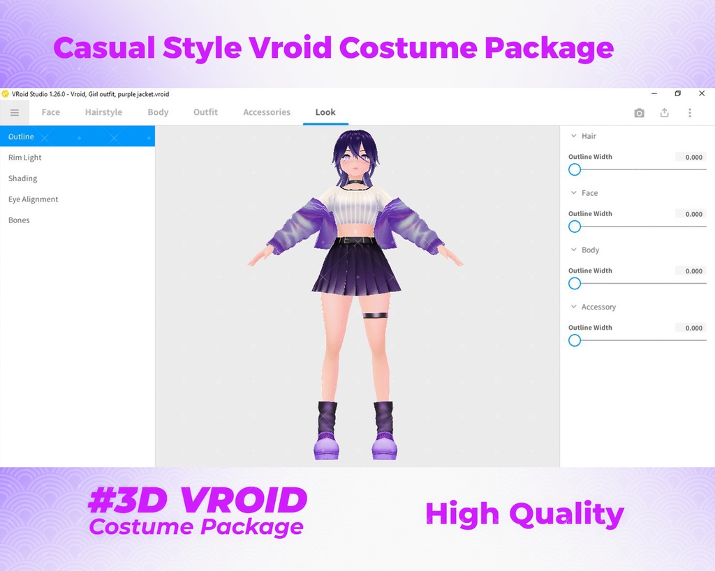 3D VRoid Outfit Pack Vibrant & Cute Casual Wear for VRoid Models | VRoid Clothes, VRoid Costume, VRoid Fashion