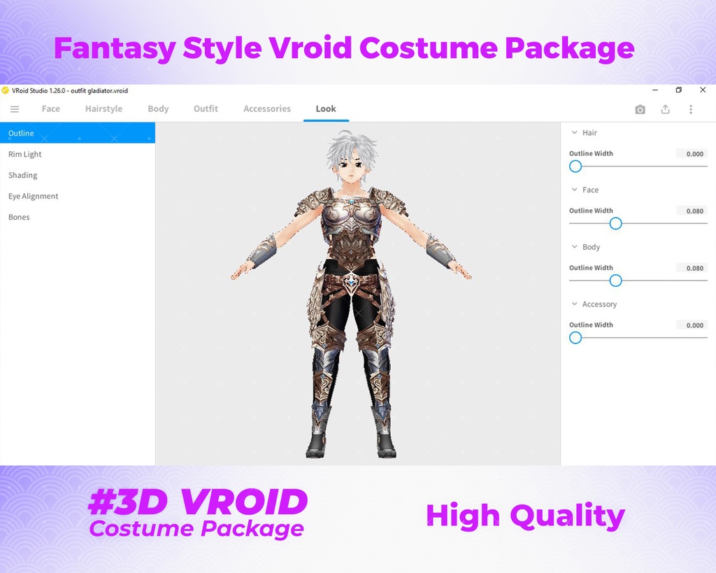 3D VRoid Outfit Pack Noble Warrior & Aristocrat Fantasy Clothes for VRoid Male Models | VRoid Medieval Costume, Royal Fashion, VRoid Armor Set
