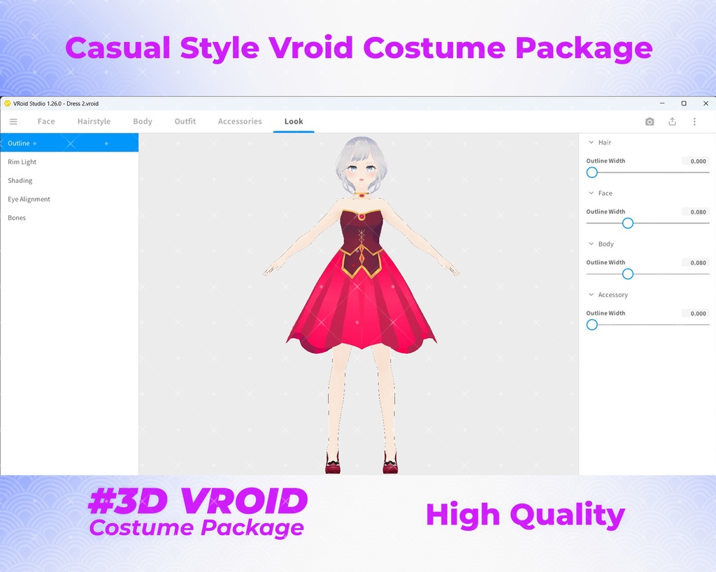 3D VRoid Outfit Pack Bold & Elegant Casual Looks for VRoid Models | VRoid Clothes, VRoid Costume, VRoid Fashion
