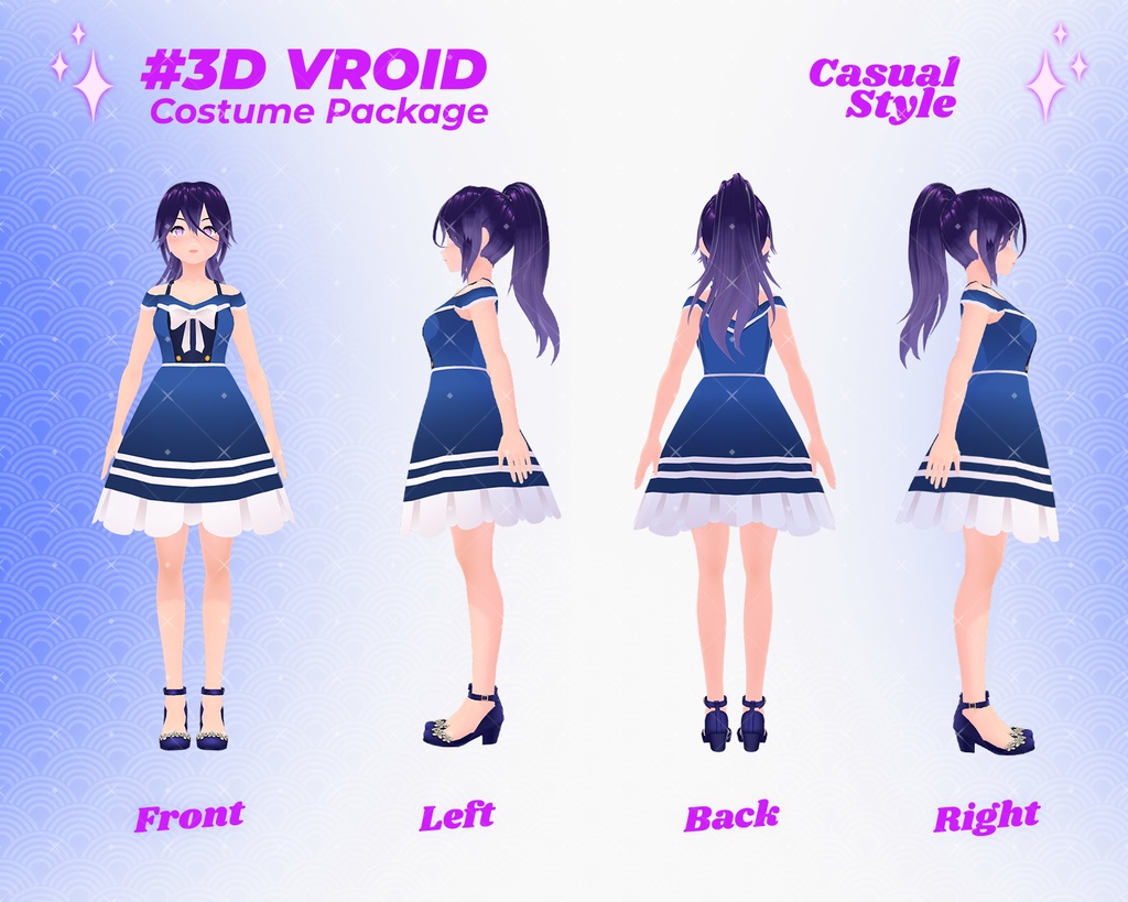 3D VRoid Outfit Pack Cozy Urban Streetwear & Modern Dresses for VRoid Models | VRoid Clothes, VRoid Costume, VRoid Fashion